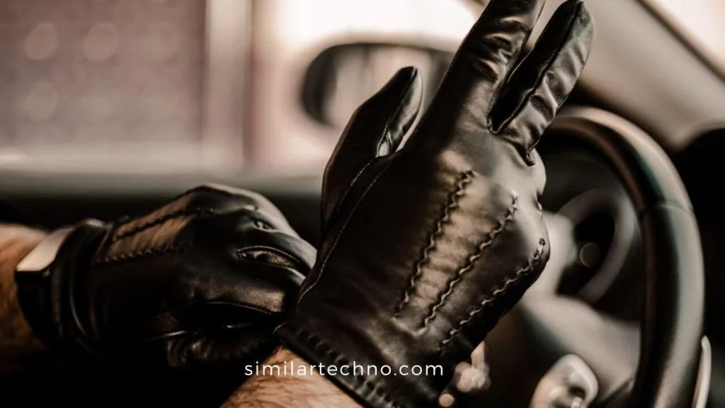 Black Leather Driving Gloves