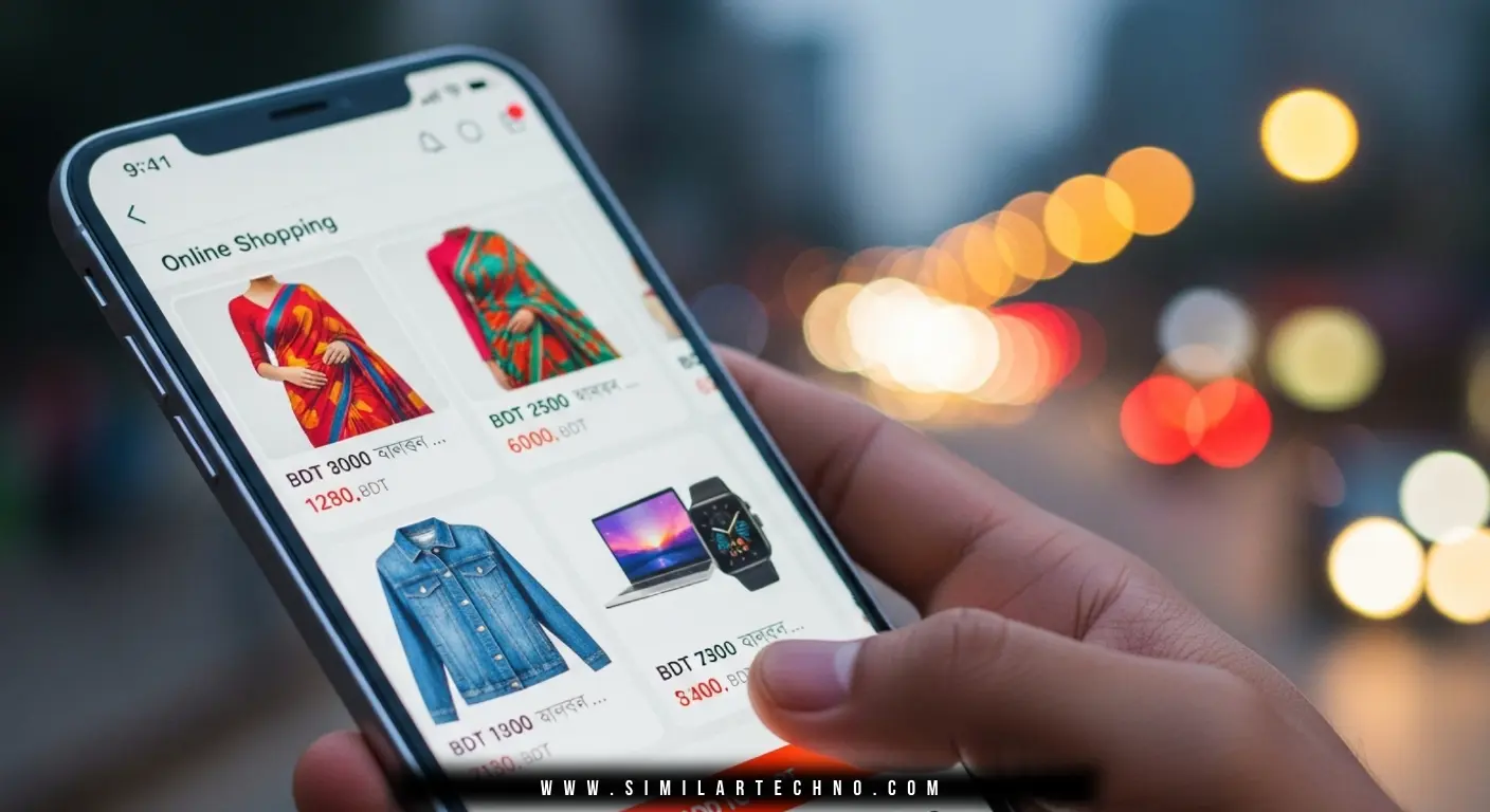 অনলাইন শপিং সুবিধা, সমস্যা এবং নিরাপদ কেনাকাটার উপায় 2 Online Shopping Interface