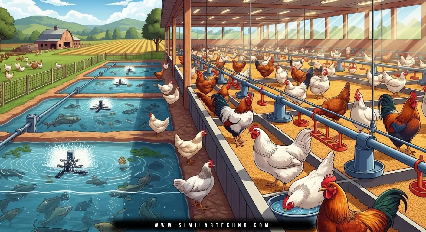 Poultry and fish farms